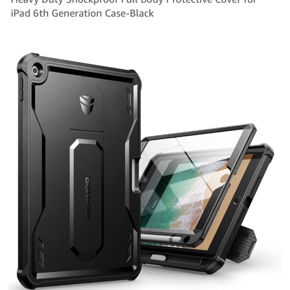 Black Heavy Duty Shockproof Case for iPad 6th Generation
